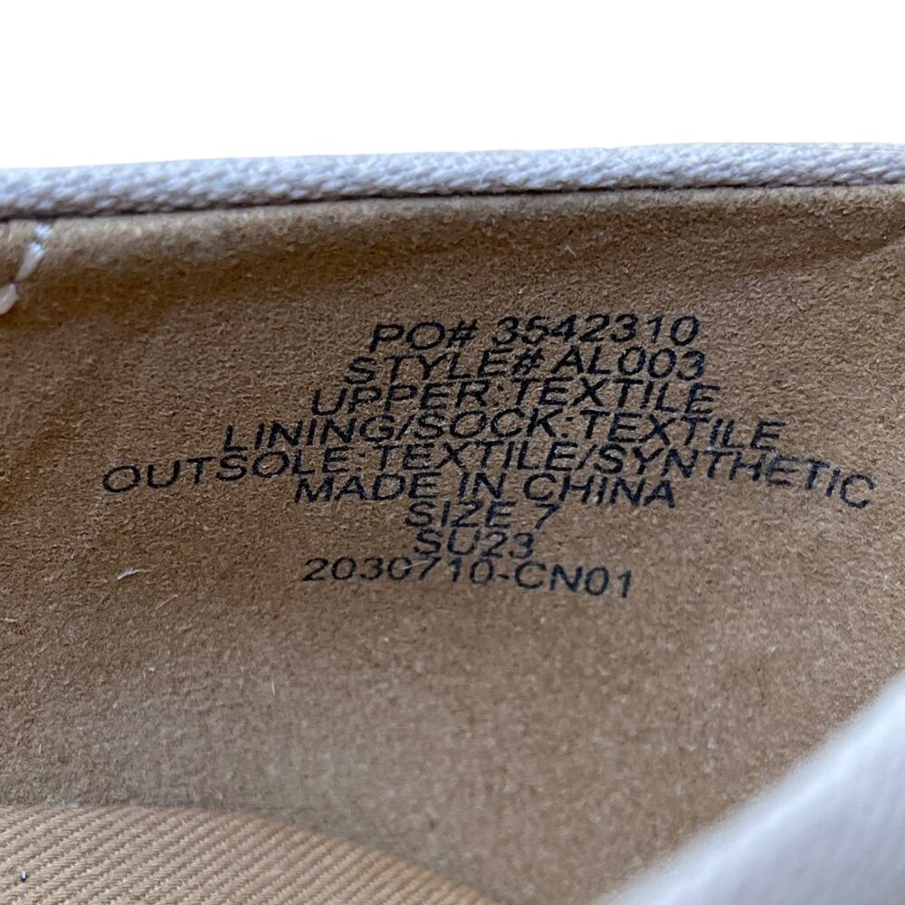 J Crew Women’s Grey Flax Canvas Espadrille Wedge Shoes Size 7 - Picture 7 of 10